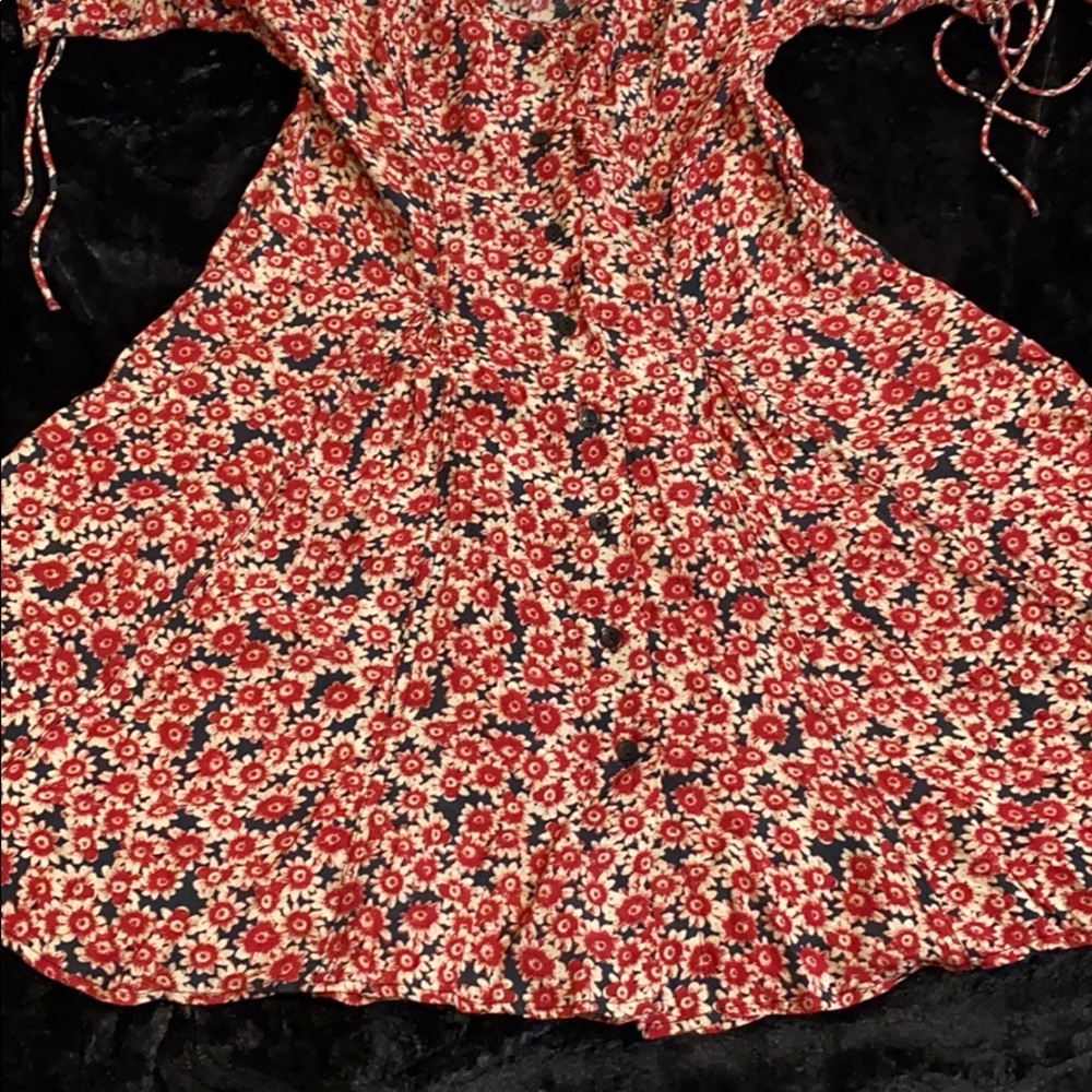 Free People Lace-Up Mini Dress. - Picture 7 of 16